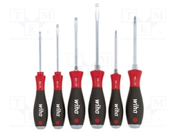 Screwdrivers; Pcs: 6; for impact; Bit: Phillips,slot
