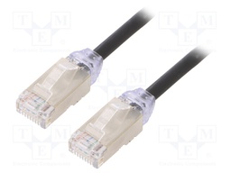 Patch cord; F/UTP,TX6A-28™; 6a; solid; Cu; LSZH; black; Len: 3m
