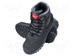 Boots; Size: 42; grey-red; leather,fabric,chamois; furlined