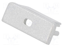 Cap for LED profiles; silver; ABS; Application: SURFACE14