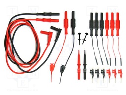 Clamp test lead set; black,red