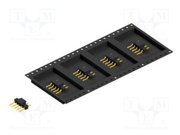 Connector: pin strips; pin header; male; PIN: 5; 2.54mm; SMT; 1x5