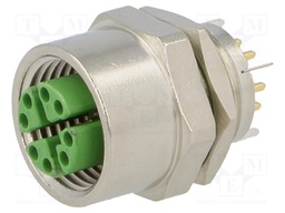 Socket; M12; PIN: 8; female; X code-ProfiNET; for panel mounting