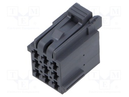 Connector: wire-wire; JPT; plug; female; PIN: 9; for cable; grey