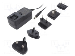 Power supply: switched-mode; voltage source; 24VDC; 1.5A; 36W