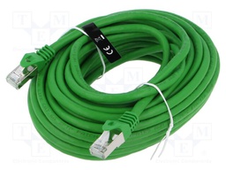 Patch cord; RJ45 plug,both sides; S/FTP; 6a; wire; OFC; 15m; PVC
