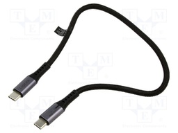Cable; USB 3.2 Gen 2x2; USB C plug,both sides; 0.3m; black; 100W