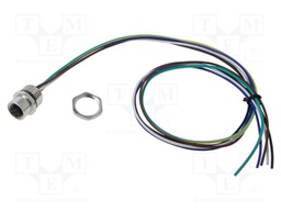 Connector: M12; socket; male; straight; with lead; PIN: 5; 0.34mm2