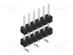 Connector: pin strips; pin header; male; PIN: 6; 2.54mm; SMT; 1x6