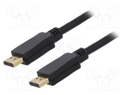 Cable; DisplayPort 1.2; DisplayPort plug,both sides; 3m; black