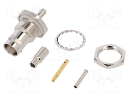 BNC RM BHJ Hex 50Ohm Nickel Pltd RG174A/
