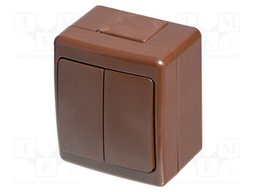 Touch switch; 250VAC; IP44; wall mount; brown; No.of butt: 1