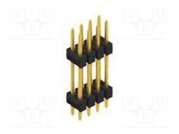Connector: pin strips; pin header; male; PIN: 8; 2.54mm; THT; 2x4