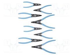 Kit: pliers; for circlip; 8pcs.