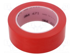 Tape: marking; red; L: 33m; W: 38mm; Thk: 0.13mm; 2.5N/cm; 130%