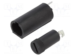 Fuse holder; cylindrical fuses; THT; 5x20mm; 10A; Pitch: 10mm; 5mΩ