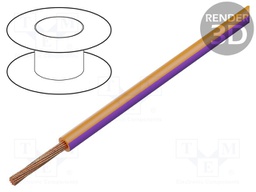 Wire; H05V-K,LgY; stranded; Cu; 1.5mm2; PVC; orange-violet; 100m