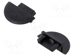 Cap for LED profiles; black; ABS; Application: BEGTIN12; V: GEN2