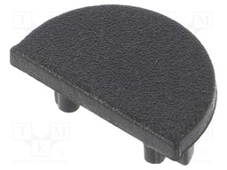 Cap for LED profiles; black; ABS; Application: ARC12