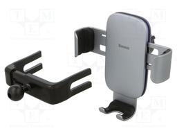 Car holder; dark grey; air vent; snapped-in