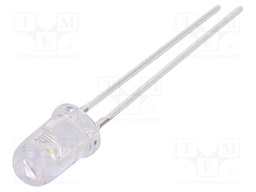 LED; 5mm; white cold; 8400÷10000mcd; 60°; Front: convex; 6500(typ)K