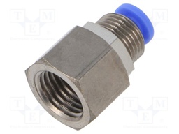 Push-in fitting; bulkhead,straight; -0.95÷15bar; Thread: Rc 1/4"