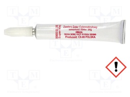 Cyanoacrylate adhesive; gel; tube; 20g