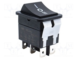 ROCKER; DP3T; Pos: 3; ON-OFF-ON; 20A/125VAC; black; IP55; none; WB2