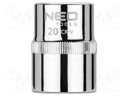 Socket; 6-angles,socket spanner; HEX 20mm; 1/2"