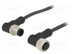Cable: for sensors/automation; PIN: 8; M12-M12; 1m; plug; plug; 30V