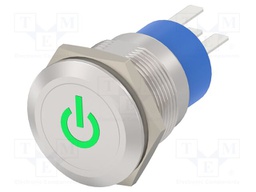 Switch: vandal resistant; Pos: 2; SPST-NO; 3A/250VAC; OFF-(ON)