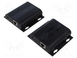 HDMI extender; DC socket x2,HDMI socket x2,RJ45 socket x2