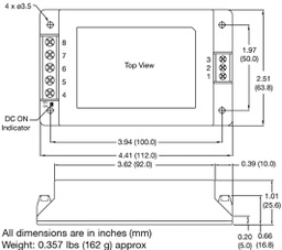 DC/DC Converter, Chassis Mount, ITE, 1 Output, 40 W, 5.1 V, 8 A