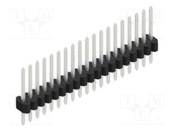 Connector: pin strips; pin header; male; PIN: 19; 1.27mm; THT; 1x19