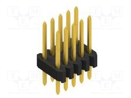 Connector: pin strips; pin header; male; PIN: 10; 1.27mm; THT; 2x5