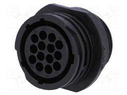 Plug; female; PIN: 14; w/o contacts; CPC Series 1; for cable