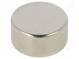 Magnet: permanent; neodymium; 54N; Ø: 16mm; H: 8mm