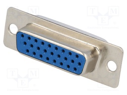 D-Sub HD; PIN: 26; plug; female; straight; soldering; for cable