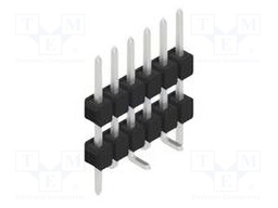 Connector: pin strips; pin header; male; PIN: 6; 2.54mm; SMT; 1x6