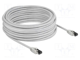 Patch cord; S/FTP; Cat: Cat 8.1; RJ45 plug,both sides; 15m; grey