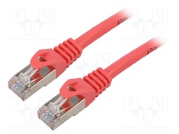 Patch cord; F/UTP; 6; stranded; CCA; PVC; red; 30m; 26AWG; Cores: 8
