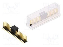 Connector: pin strips; pin header; male; PIN: 38; 2mm; SMT; 2x19