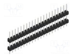 Connector: pin strips; pin header; male; PIN: 21; 2.54mm; THT; 1x21