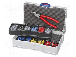 Kit: for crimping push-on connectors, terminal crimping; case
