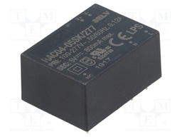 Converter: AC/DC; 4W; Uout: 5VDC; Iout: 800mA; 76%; Mounting: PCB