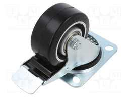 Transport wheel; Ø: 80mm; W: 38mm; H: 105mm; torsional with lock