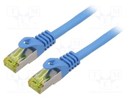 Patch cord; S/FTP; 6a; stranded; Cu; LSZH; blue; 2m; 27AWG; Cores: 8
