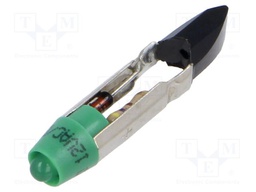 LED lamp; green; T5,5; 12VDC; 12VAC; No.of diodes: 1