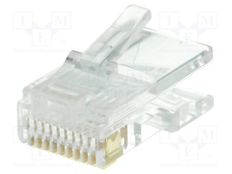 Plug; RJ50; PIN: 10; unshielded; gold-plated; Layout: 10p10c; IDC