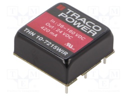 Converter: DC/DC; 10W; Uin: 36÷160V; 24VDC; Iout: 420mA; 1"x1"; 16.5g